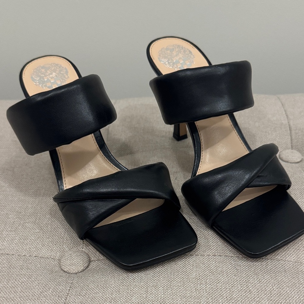 Vince Camuto Black Strappy Heels